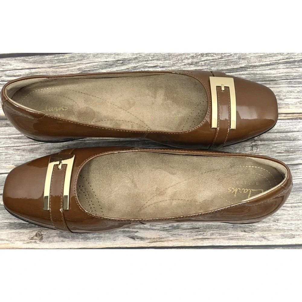 Clarks patent leather